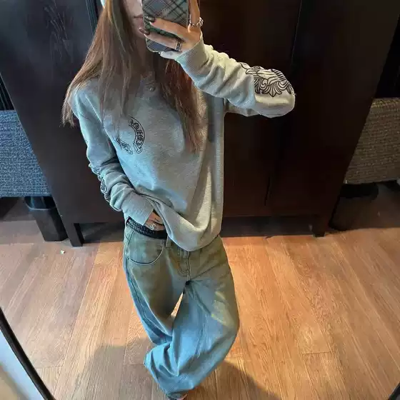 Ch25 Autumn Cro Waffle Slim Fit Top Elastic Classic Base Shirt Round Neck Long Sleeve Sweatshirt Live in Stock