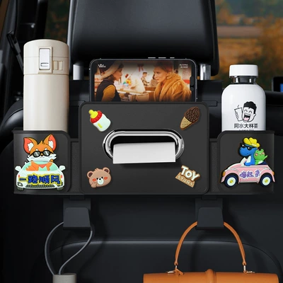 Rear Storage Box Hook, In-Car – Car cup holder/beverage holder - black-smooth-sailing-series-4th-generation-seat-organizer