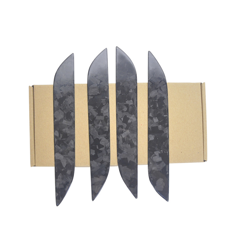 100% Real Carbon Fiber Forged Door Handle Sticker - For Tesla Model S - Exterior Door Handle Modification Accessories Decoration