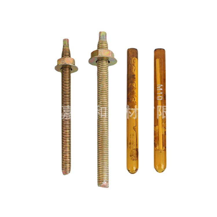 建筑化学锚栓螺丝M12 现货充足彩色镀彩锌化学螺栓批发价格低热卖