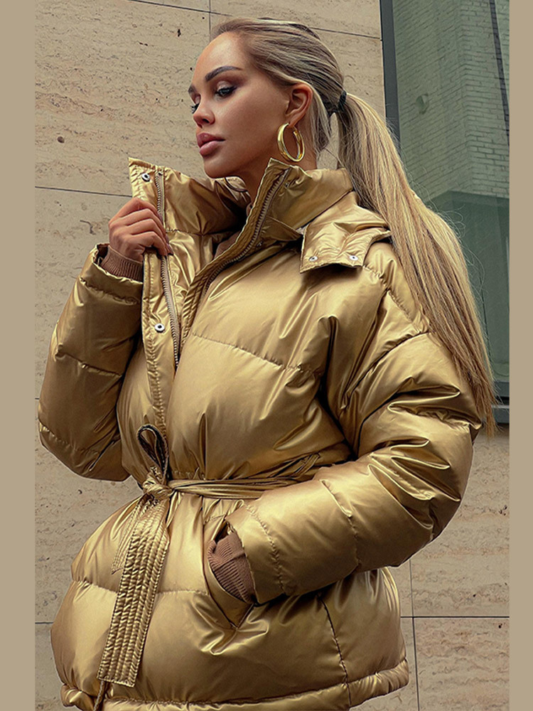 Inventario - moda casual de cuello largo con cuchilla larga ropa de algodón encapuchada 2025 otoño y invierno nuevo estilo transfronterizo europeo y americano