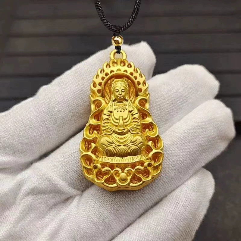 Золотой защитный амулет, чай Тегуанийинь, кулон для мужчин и женщин, для удачи, подарок на день рождения