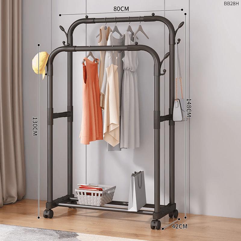 percha de ropa tipo piso para uso doméstico de alto grado colgar prendas de ropa rack varilla telescópica especial para balcón edredón