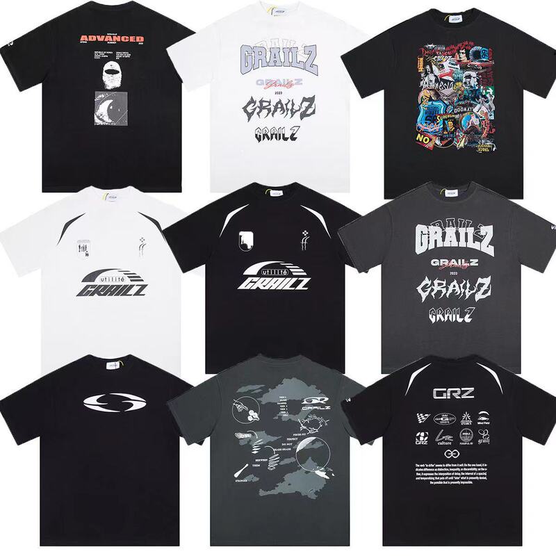 LIFE GRAILZ VIBE Style Niche Trendy Brand American Style Summer Loose Couple All-Match Short-Sleeved T-Shirt Men's and Women's Ins