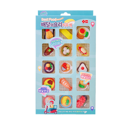 Cute cartoon mini food sushi cake shape eraser gift box primary school students creative stationery children's gifts
