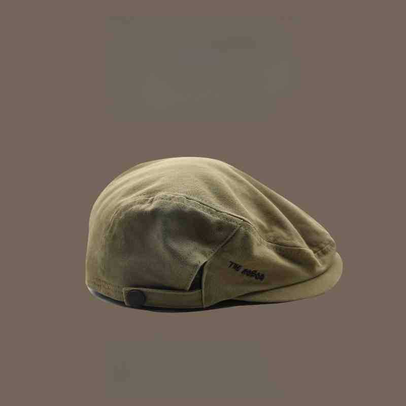 Rear tail small peak forward cap military green