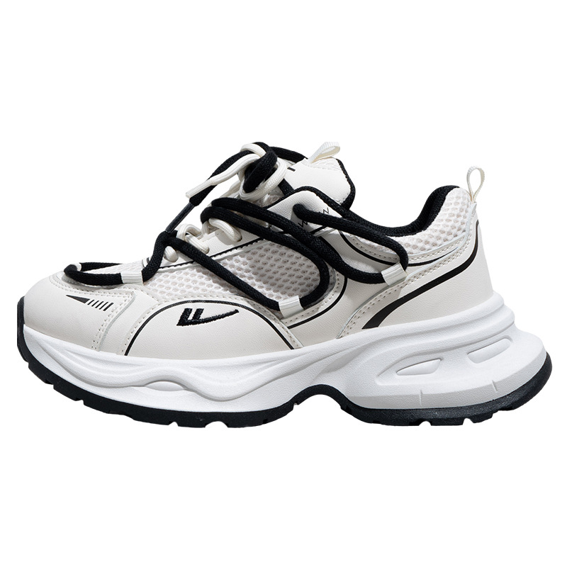 Zapatos de retroceso con doble cordón, zapatos casuales de primavera y otoño, zapatos de malla al aire libre, zapatos de mujer transpirables y cómodos