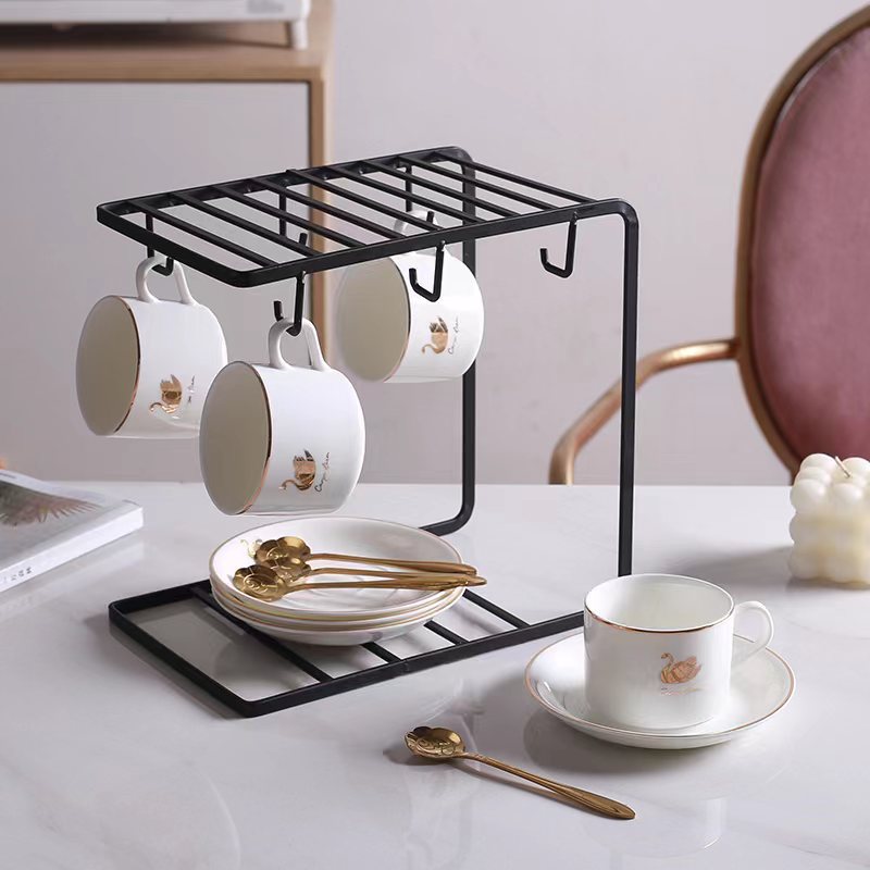 Taza de cerámica europea, taza de café, taza de café simple, taza de café doméstica, taza de café de lujo pequeña, taza de café latte de cerámica