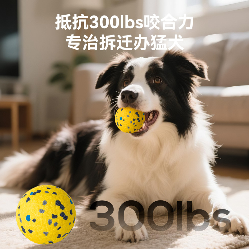 咬不坏宠物狗狗玩具球高弹实心爆爆球浮水解闷耐磨牙咬小中大型犬|undefined