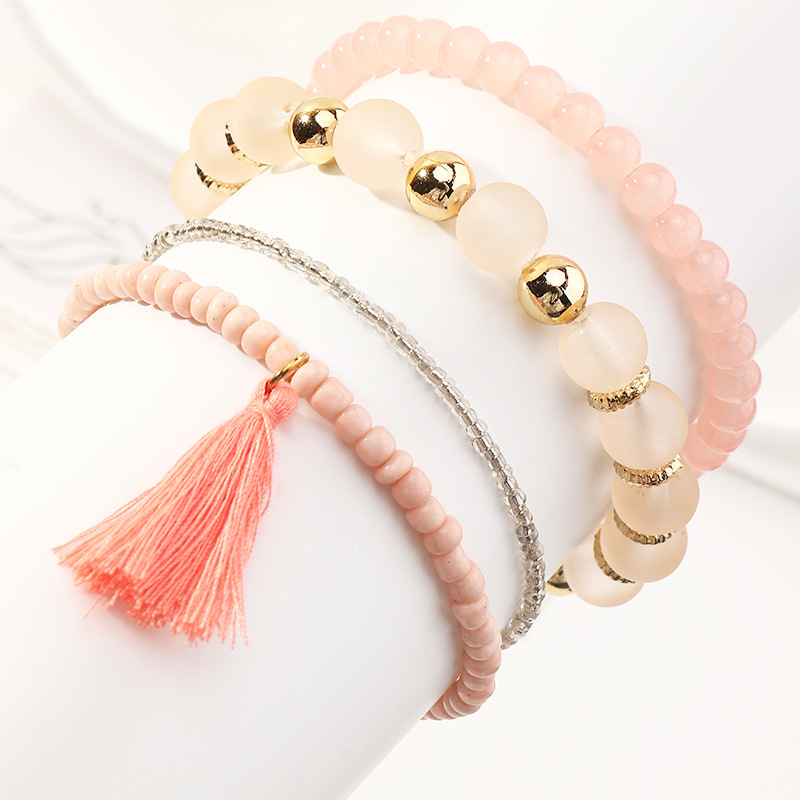 Bohemian Ethnic Style Candy Color Tassel Bracelet display picture 19