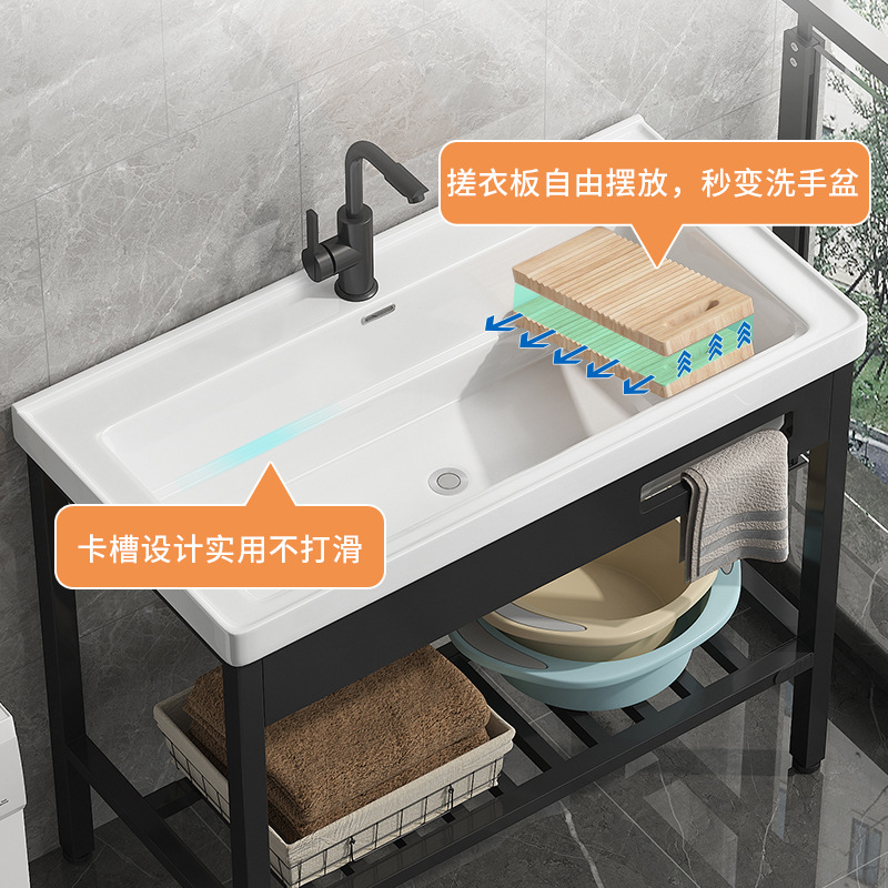 lavabo de zanja profunda con tabla de fricción cerámica doméstica integral lavabo de piso al aire libre lavabo de manos