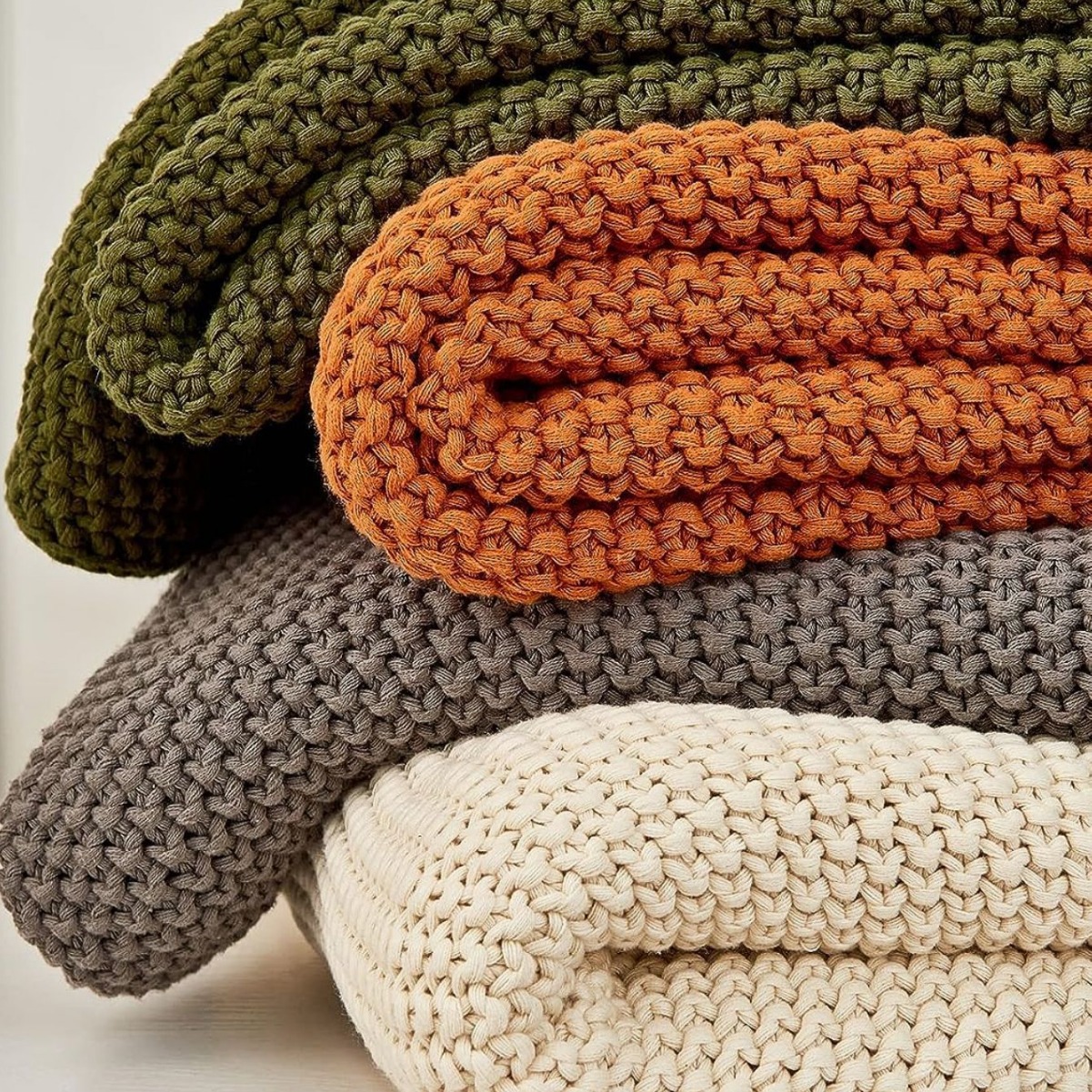 Ins-style sofa blanket, knitted blanket, Amazon camping air conditioning blanket, nap sofa cover blanket, osmanthus pattern baby blanket