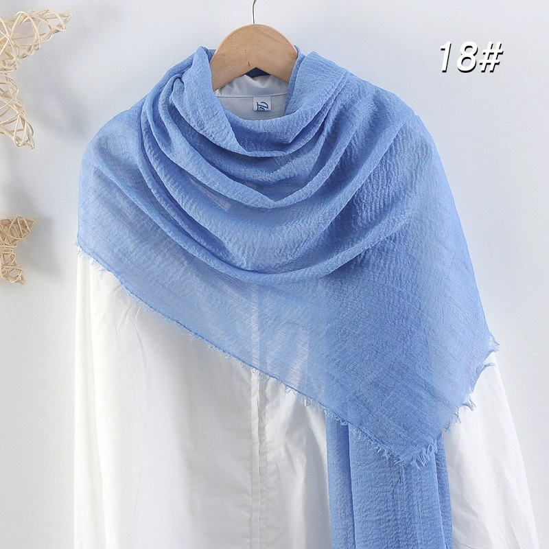 Модный тонкий пляжный шарф-плащ, хлопок и лён, корейский стиль, (Физическое)