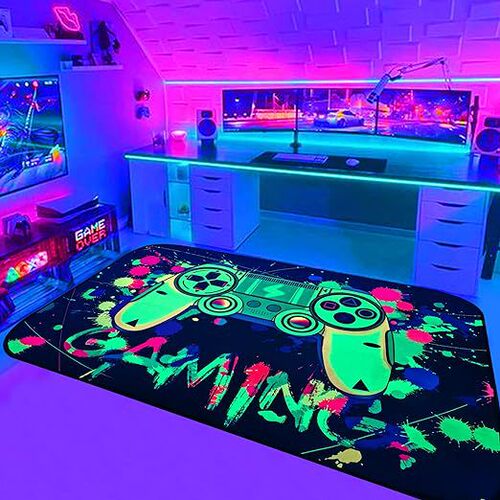Cross-border Amazon 3D Colorful Game Console Carpet E-Sports Game Room Controller Full-floor Carpet Wholesale