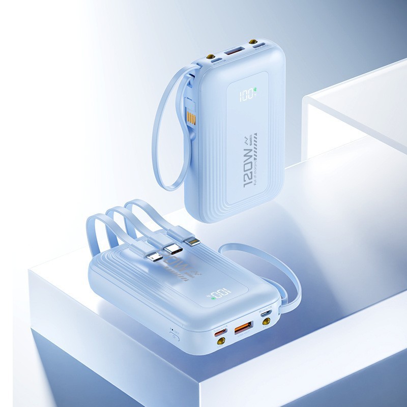 新しい 120 ワット超高速充電パワーバンク 20000 mah 大容量ポータブル電源ギフト印刷付き|undefined