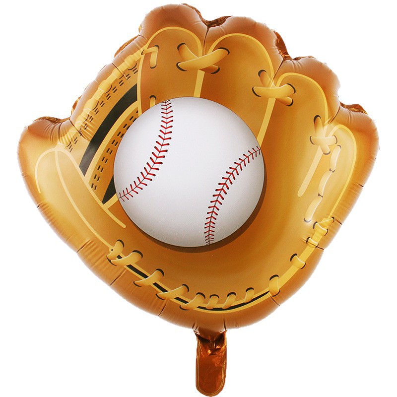 Globos de fútbol americano de 18 pulgadas, rugby, baloncesto, guantes de béisbol, decoraciones de globos de aluminio con temática deportiva de golf. image 6