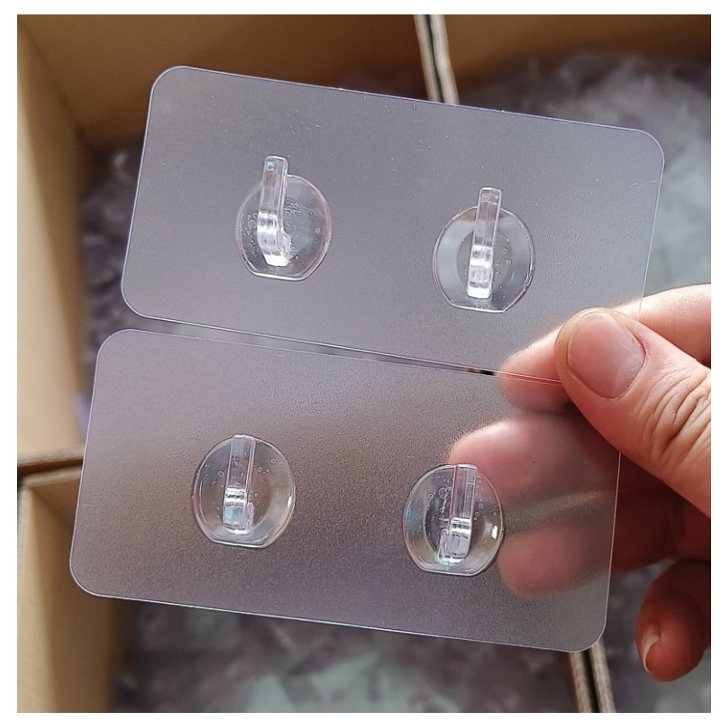 Hanging Paper Towel Bottom Hook Large Hook Double Horn Hook Punch-Free Strong Adhesive Hook Kitchen Bathroom Wall