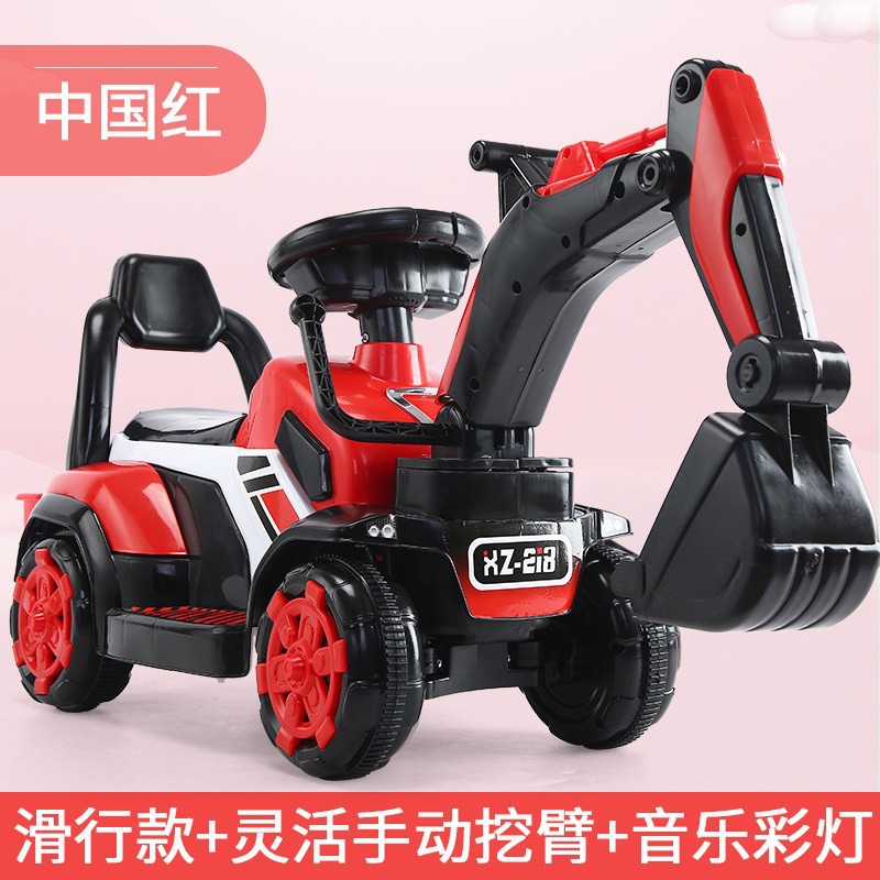 Excavadora eléctrica para niños coche de juguete coche de ingeniería para niños puede ser controlado remotamente excavadora puede sentarse excavadora gancho image 7