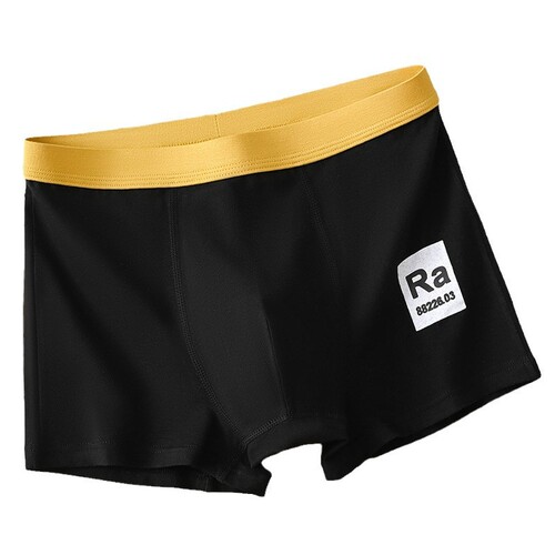 男内裤平角裤高中生中腰四角裤青年学生潮裤运动字母拼色透气裤衩