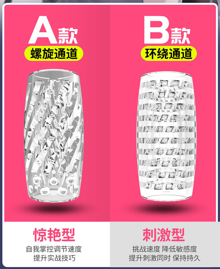 Xiaomeng Meina Transparent Manual Masturbation Cup for Adult Men — detail image 9