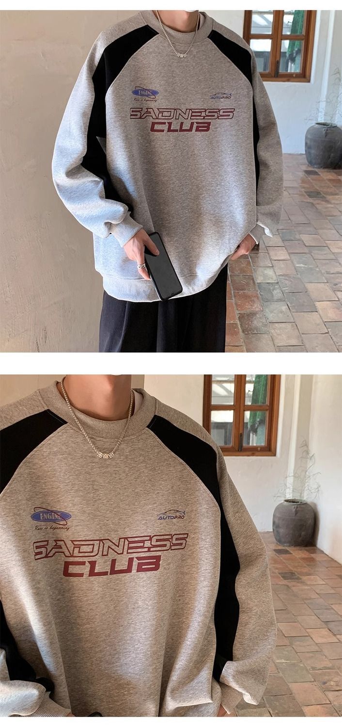 Pull homme automne, nouveau manteau épais et ample, style locomotive, sans chapeau, pull d'extérieur_voghion.com