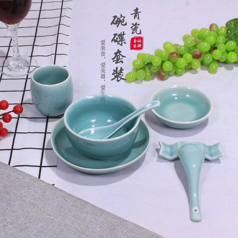Commercial and Household Dinnerware Set, Porcelain Solid Color Bowls, Cups, and Plates for Hotels and Restaurants, Wholesale Commercial and Household Dinnerware Set, Porcelain Solid Color Bowls, Cups, and Plates for Hotels and Restaurants, Wholesale