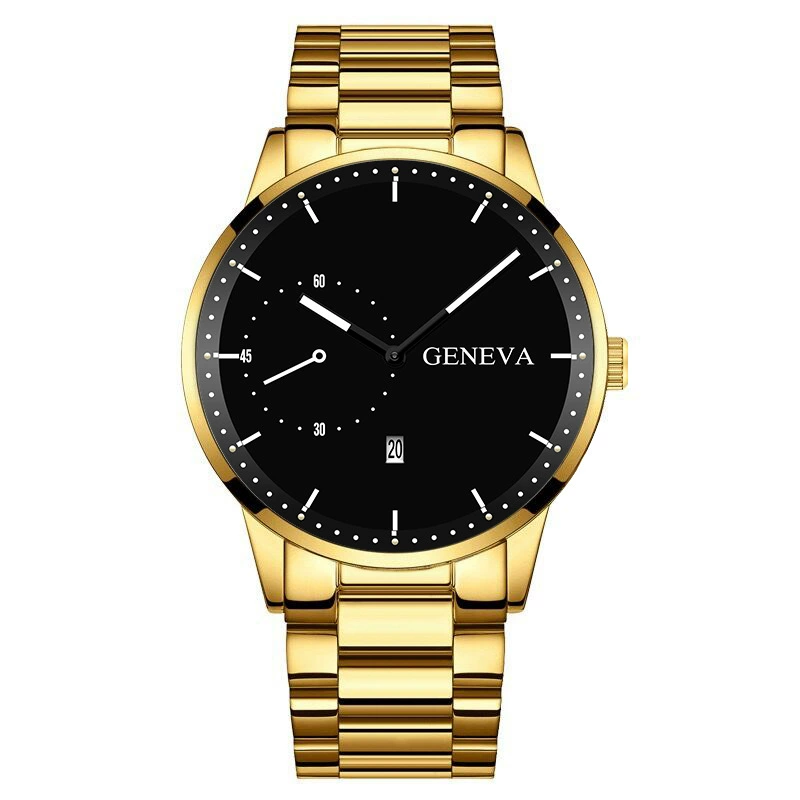 Creative steel belt for leisure, calendar, quartz watches, men's watch