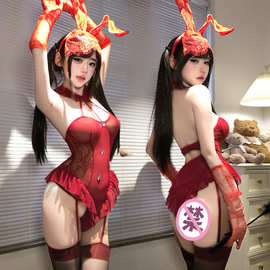 性感情趣内衣蕾丝睡衣兔女郎调情制服诱惑连体免脱制服套装4141