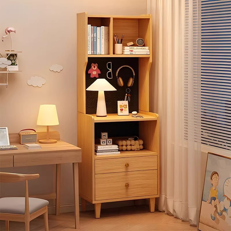 Gabinete de biblioteca armario de almacenamiento en una sala de estar Gabinete de exhibición sofá doméstico Gabinete de lado elevado multicapa DIY mesa de cabezal de cama