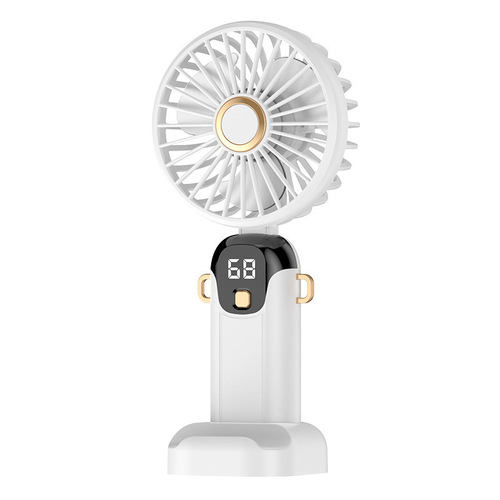 Portable USB Mini Fan Outdoor Desk Office Dorm Foldable Fan with 5 Speeds Digital Display Neck Fan