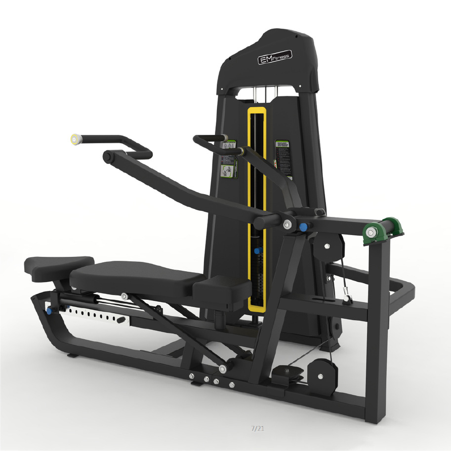 Máquina multifunción para press de pecho sentado con inclinación, press de hombros para gimnasio comercial, press de banca plana y levantamiento de hombros.