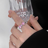 Ring with bow, sophisticated fashionable universal advanced zirconium, light luxury style, high-quality style, wholesale
