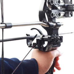 SPG起落箭台 複合滑輪弓跌落箭台快速起落不傷箭羽四向調節送卡扣