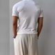 Pure Cotton Summer Solid Color Slim-fit Short-sleeved T-shirt Men's New Breathable Casual Sports Fitness Crewneck Base Shirt Trendy