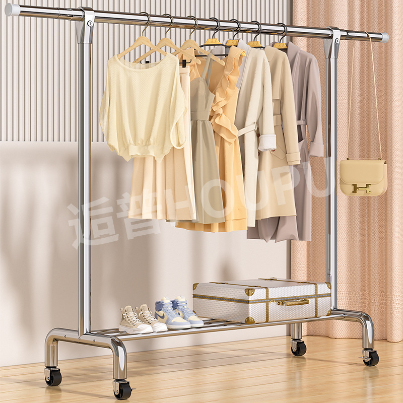 Bold Stainless Steel Drying Rack Floor Household Indoor Balcony Telescopic Clothes Drying Rod Outdoor Balcony Clothes Drying Quilt