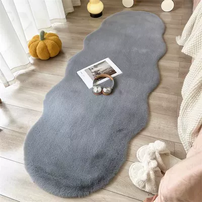 Car Carpet Sleeping Pad, Transformation Tool for - gray-thick-imitation-rabbit-plush-60x150cm
