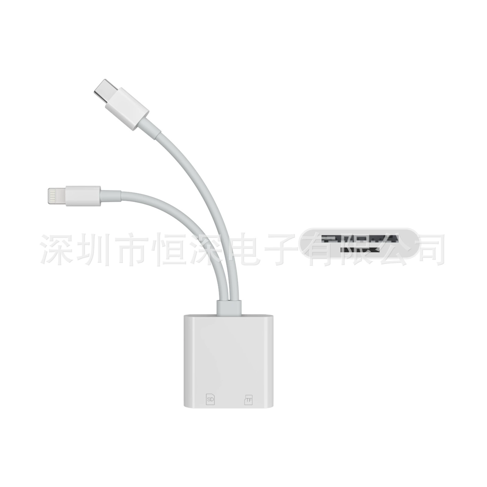 Applicable to Apple Android Huawei Double-headed card reader SD card mobile phone OTG multi-combined Type-C card reader cross-border