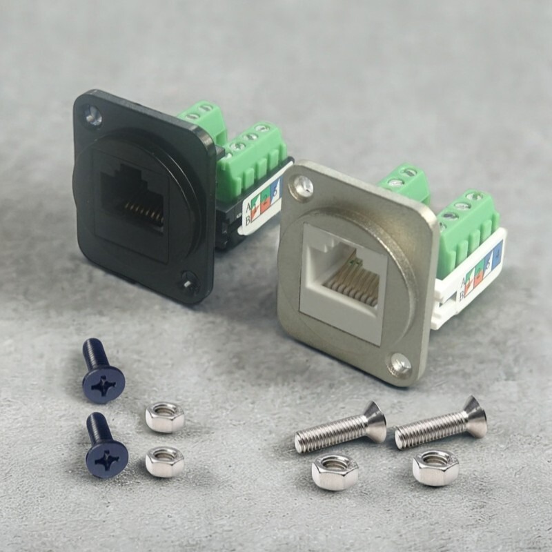 D-Type Computer Module Rj45 Category 5E, Category 6 Wiring Installation Screw Cat.6 Network 1U Cabinet Panel