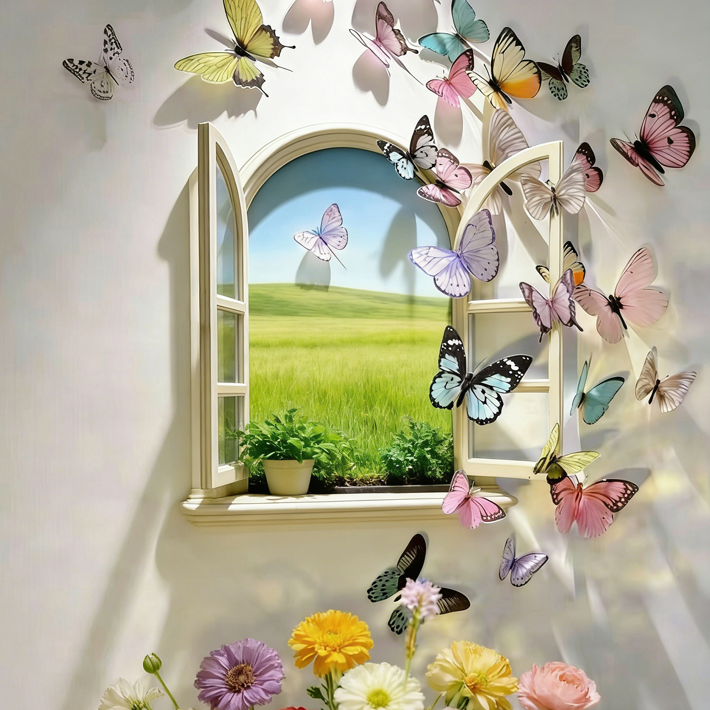 3D Stereo Artificial Colorful Butterfly Sticker Wall Painting Butterfly Wall Sticker Creative Room Decoration Background Wall Accessories 2