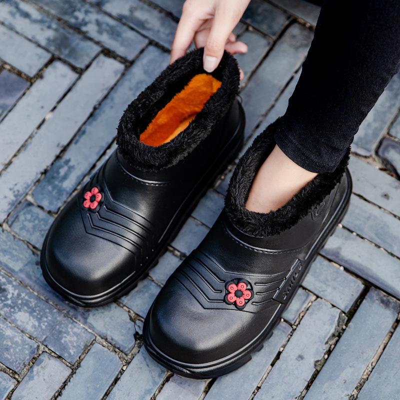 EVA雪地靴冬防水棉鞋男女保暖轻便冷库洗车厨房室外工作棉鞋情侣