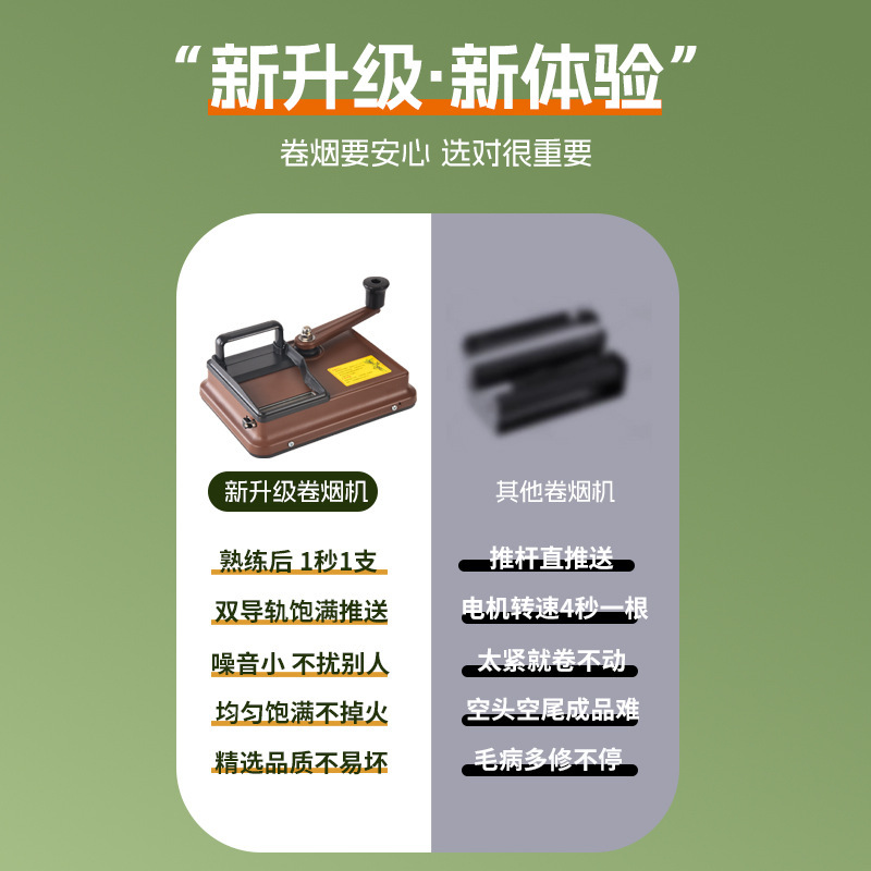 メーカー製 手動式二軸巻タバコ機 ブラウン 6.5/8.0/5.5口径 巻タバコ機 ライトタイプ|undefined