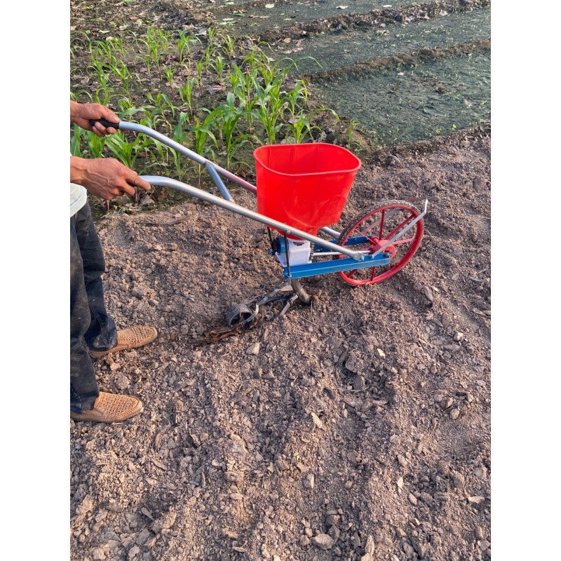 新型手推式玉米小麦谷子大豆花生药材化肥施肥点播精播播种机小型