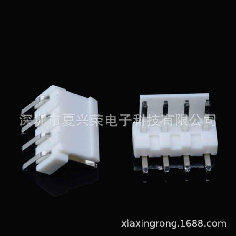 3.96弯插 4P 4A 4PIN 4位 4芯 VH-4AW 弯针插座 3.96MM间距连接器