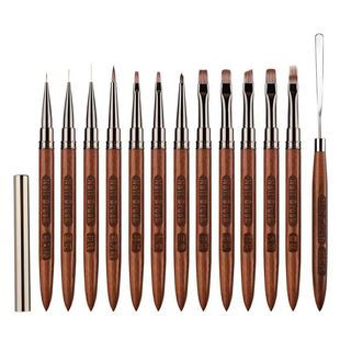 high quality sandalwood nail pen special nail set pen triangle color painting pen large square light therapy pen pull line function pen