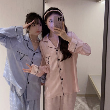 【唯米蝴蝶】春秋季网红可爱长袖长裤开衫睡衣套冰丝可外穿家居服