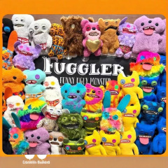FUGGLER萌牙怪兽毛绒玩偶怪物牙齿搞怪公仔放克牙宝丑萌摆件挂件