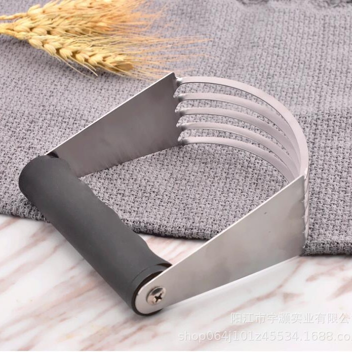 Venta directa de fábrica de batidor de masa de acero inoxidable, mezclador de mantequilla y harina, cortador de masa para crema, herramientas de repostería para galletas