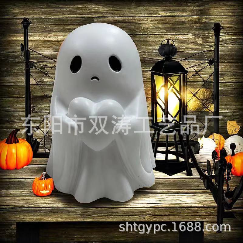 国境を越えた新しいハロウィン中指かわいいゴーストハロウィン愛ゴーストオーナメント|undefined