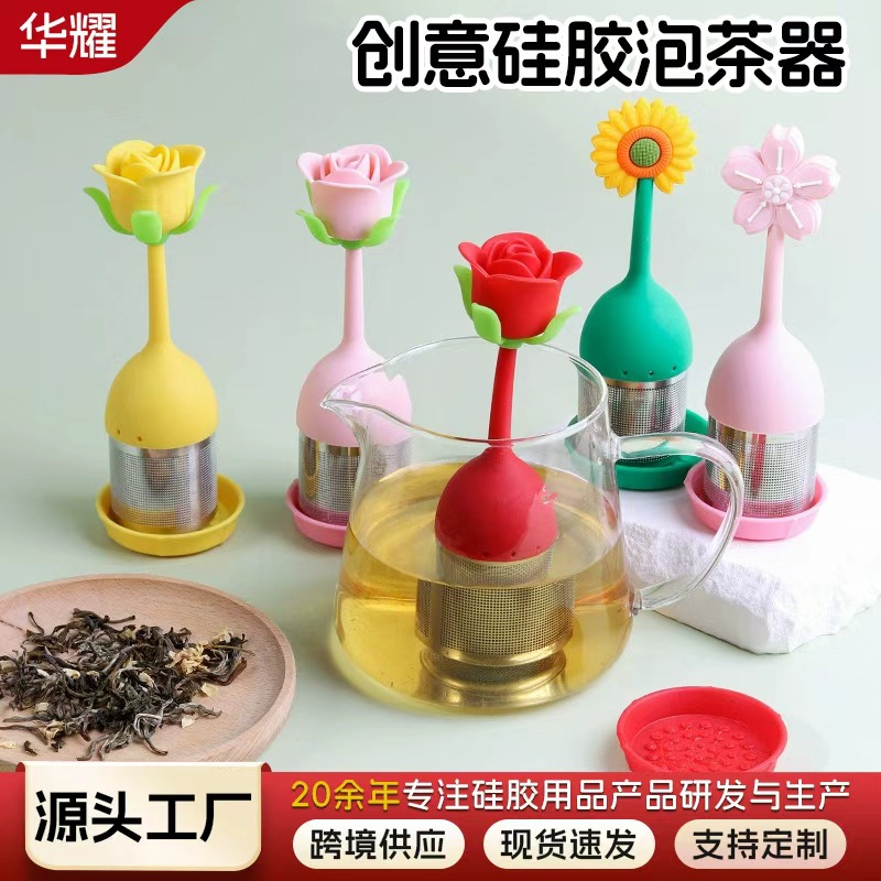 Infusor de Té de Silicona y Acero Inoxidable Resistente a Altas Temperaturas