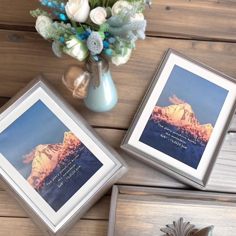 887 Living Room Artistic High-End Aluminum Alloy Welded Photo Frame Display Album Hanging Picture A4 Wall-Mounted Framed Picture Frame Simple